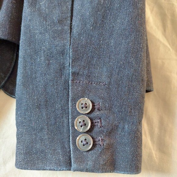 Reitmans R JEANS Women's Denim Blazer Jacket Dark Navy, Size 15/L - Picture 11 of 11